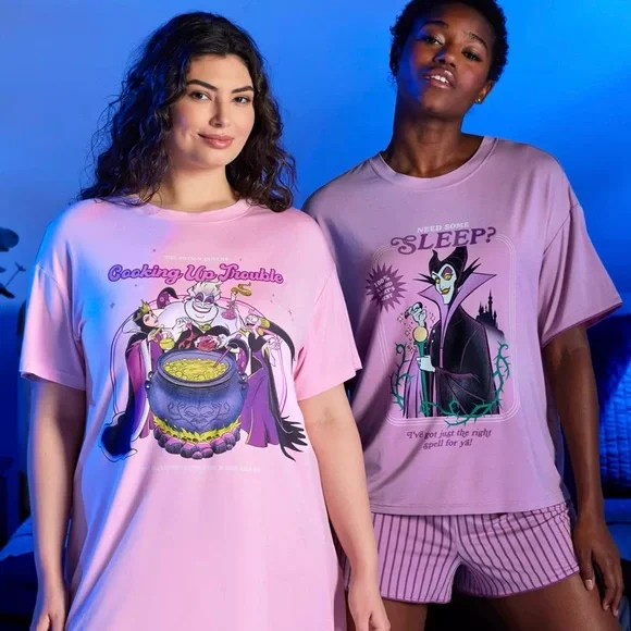 NWT XL Disney Villains Pink Nightgown - Picture 2 of 4